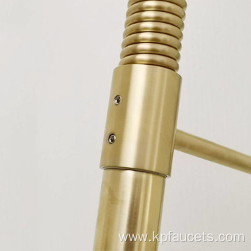 Electroplate Brushed Gold Pull Down Faucet